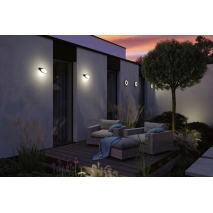 Paulmann 94401 - LED/10W IP44 Vonkajšie nástenné svietidlo SPHERE 230V