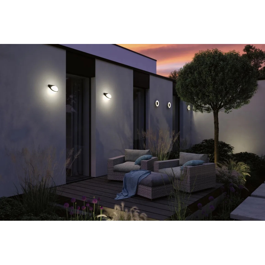 Paulmann 94401 - LED/10W IP44 Vonkajšie nástenné svietidlo SPHERE 230V
