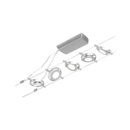 Paulmann 94414 - SADA 5xLED/4,5W Bodové svietidlo do lankového systému ROUNDMAC 230V lesklý chróm