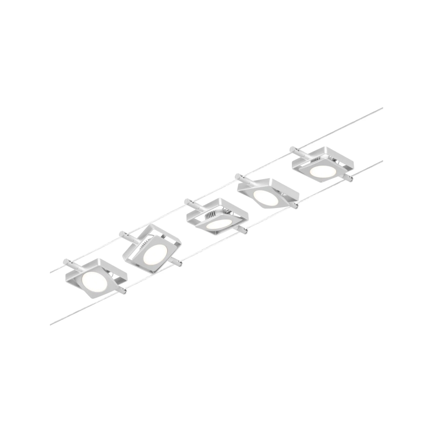 Paulmann 94420 - SADA 5xLED/4,5W Kompletný lankový systém MAC 230V matný chróm