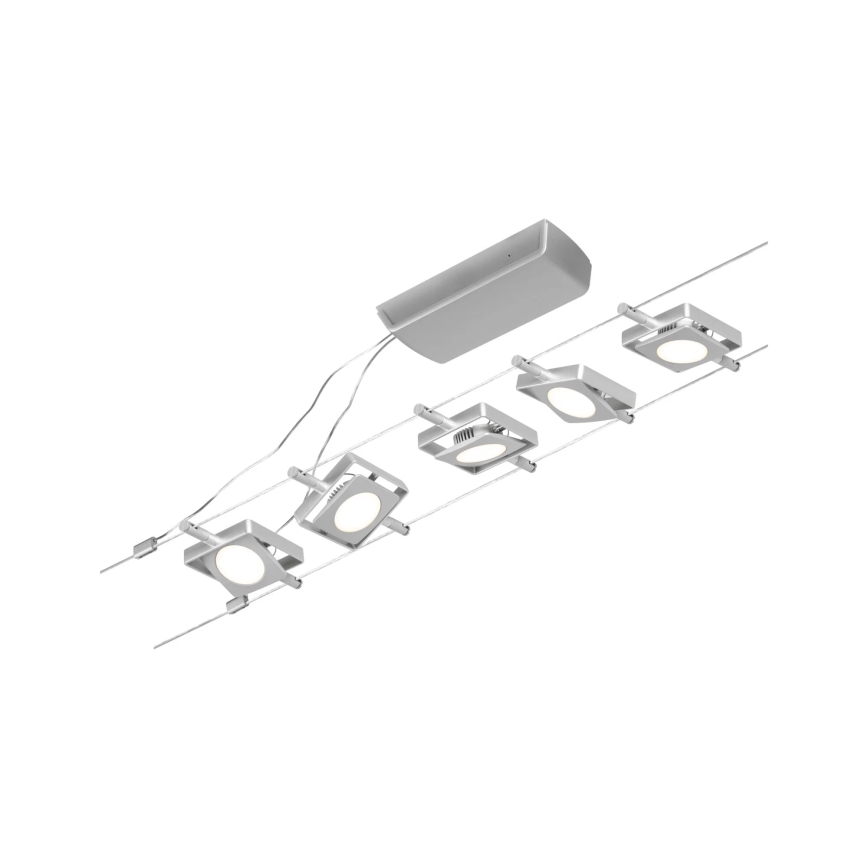Paulmann 94420 - SADA 5xLED/4,5W Kompletný lankový systém MAC 230V matný chróm