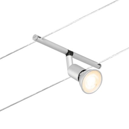 Paulmann 94442 - Sada 5× GU5,3/10 W Kompletný lankový systém SALT 230 V, matný chróm