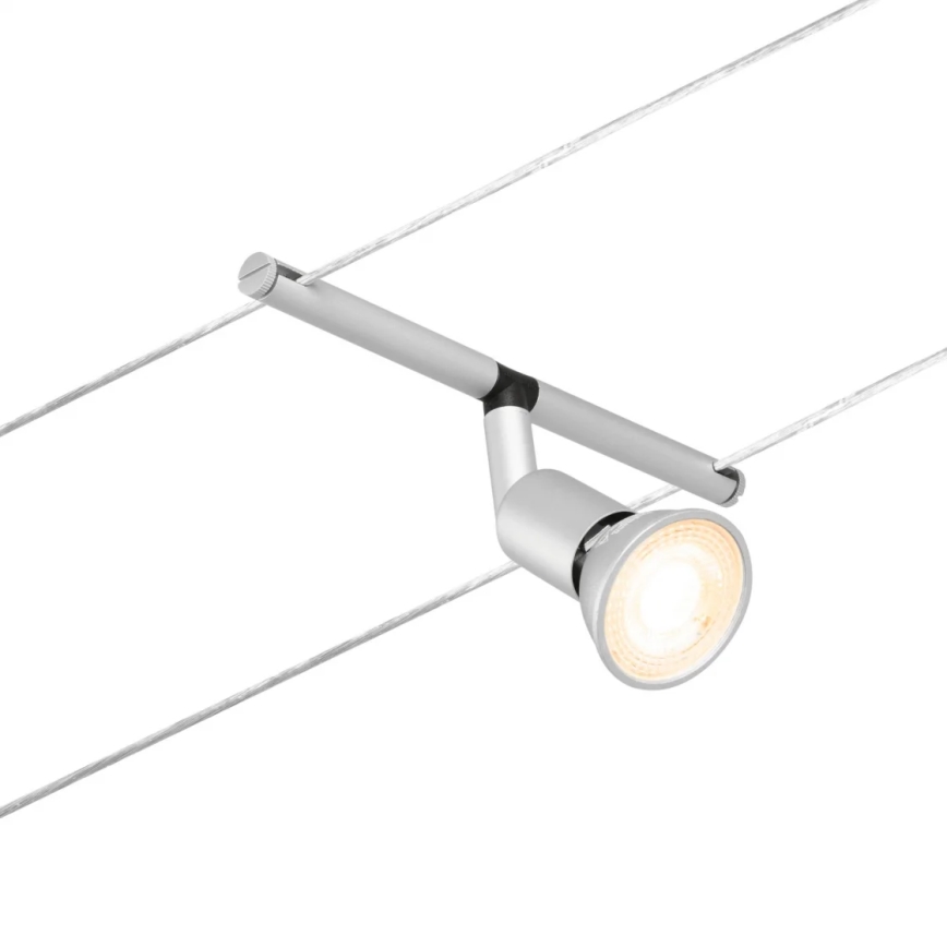 Paulmann 94442 - Sada 5× GU5,3/10 W Kompletný lankový systém SALT 230 V, matný chróm