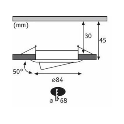 Paulmann 94472 - SADA 3xLED/6W IP23 Stmievateľné kúpeľňové podhľadové svietidlo NOVA 230V