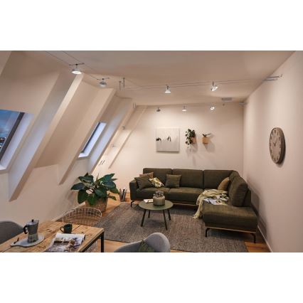 Paulmann 94475 - SADA 5xLED/5W Kompletný lanový systém CIRCLE 230V matný chróm