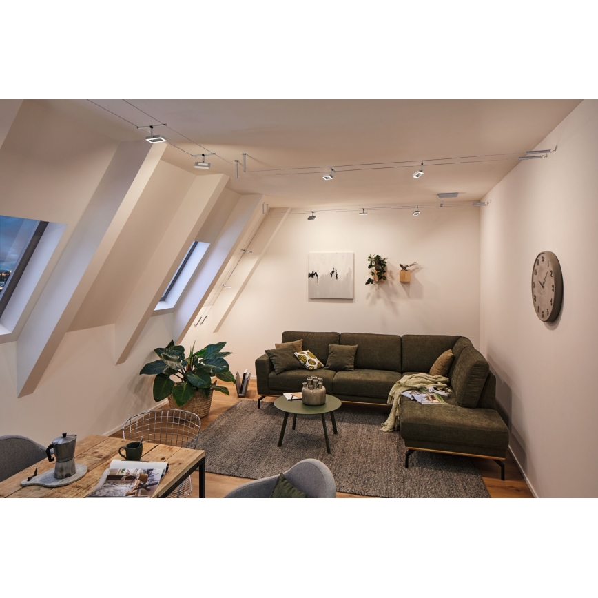 Paulmann 94481 - SADA 5xLED/4,8W Bodové svietidlo do lanového systému FRAME 230V čierna