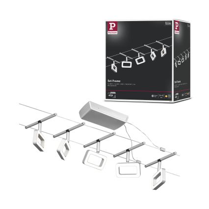 Paulmann 94481 - SADA 5xLED/4,8W Bodové svietidlo do lanového systému FRAME 230V čierna