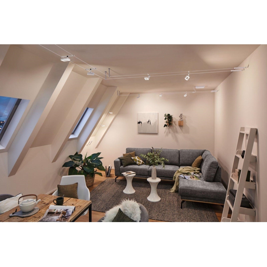 Paulmann 94483 - SADA 5xLED/4,8W Kompletný lanový systém FRAME 230V biela