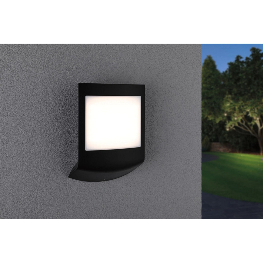 Paulmann 94513 - RGBW LED/8,2W IP44 Stmievateľné svietidlo na domové číslo so súmrakovým senzorom PADEA 230V antracit