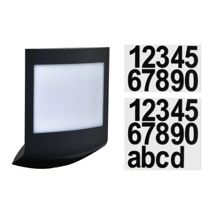 Paulmann 94513 - RGBW LED/8,2W IP44 Stmievateľné svietidlo na domové číslo so súmrakovým senzorom PADEA 230V antracit