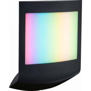 Paulmann 94513 - RGBW LED/8,2W IP44 Stmievateľné vonkajšie nástenné svietidlo so snímačom pohybu a súmraku PADEA 230V antracit
