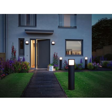 Paulmann 94514 - LED/8,5W IP44 Stmievateľné vonkajšie svietidlo s pohybovým a súmrakovým senzorom PADEA 230V antracit