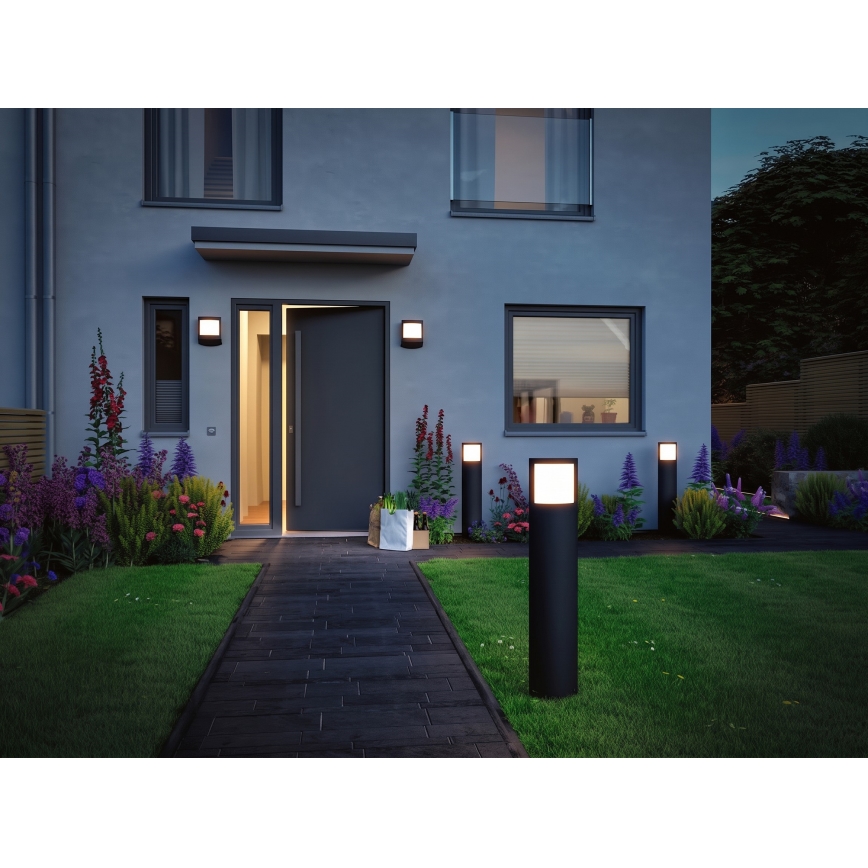 Paulmann 94514 - LED/8,5W IP44 Stmievateľné vonkajšie svietidlo s pohybovým a súmrakovým senzorom PADEA 230V antracit