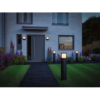 Paulmann 94514 - LED/8,5W IP44 Stmievateľné vonkajšie svietidlo s pohybovým a súmrakovým senzorom PADEA 230V antracit