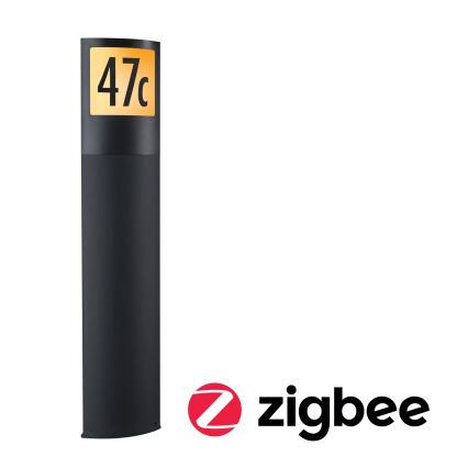 Paulmann 94515 - LED/8,5 W IP44 Stmievateľné osvetlenie domového čísla s pohybovým a súmrakovým senzorom PADEA 230 V antracit