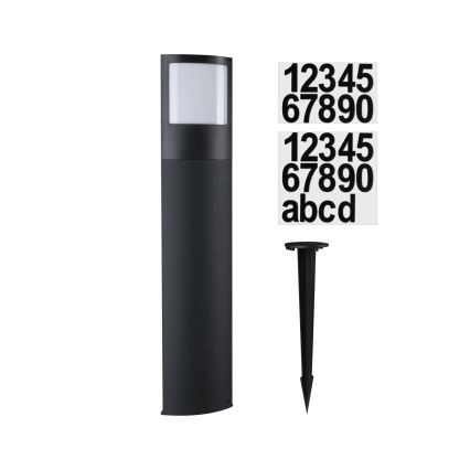 Paulmann 94515 - LED/8,5 W IP44 Stmievateľné osvetlenie domového čísla s pohybovým a súmrakovým senzorom PADEA 230 V antracit