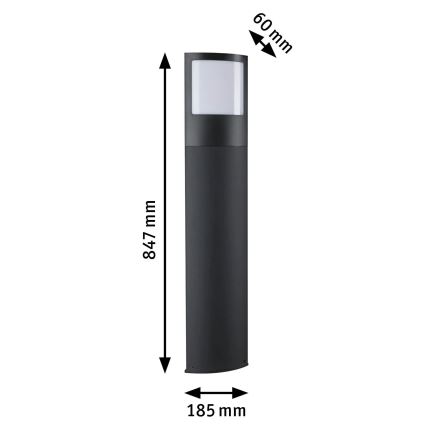 Paulmann 94515 - LED/8,5 W IP44 Stmievateľné osvetlenie domového čísla s pohybovým a súmrakovým senzorom PADEA 230 V antracit