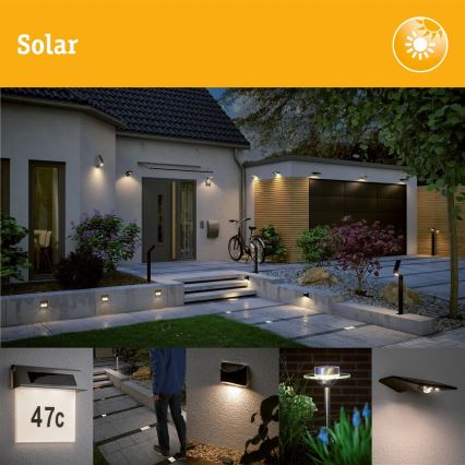Paulmann 94578 - LED/0,1W IP67 Solárne zápustné svietidlo DOMENIC 1,2V 1500 mAh