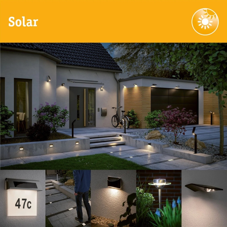 Paulmann 94578 - LED/0,1W IP67 Solárne zápustné svietidlo DOMENIC 1,2V 1500 mAh