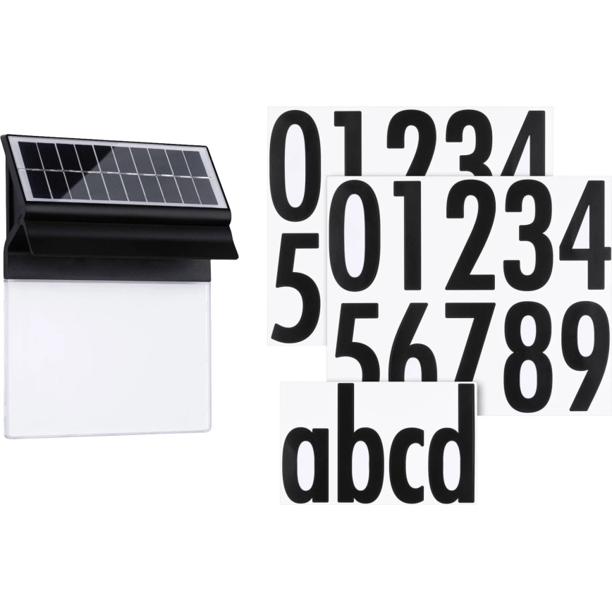 Paulmann 94694 - LED/0,2W IP44 Solárne domové číslo NEDA 3,7V 1800 mAh