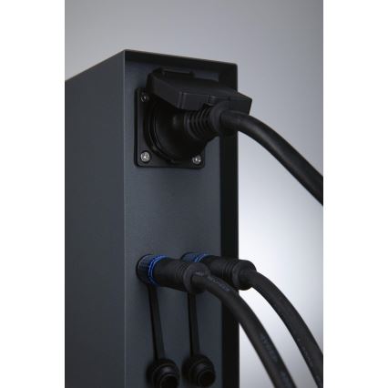 Paulmann 94700 - Vonkajší zásuvkový stĺpik RIO 2Z SCHUKO 230V IP44