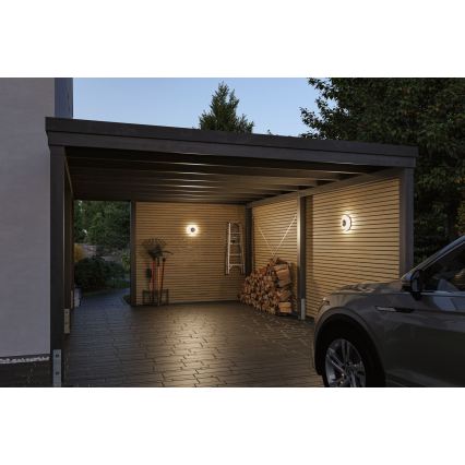 Paulmann 94956 - LED/20,5W IP65 Stmievateľné vonkajšie nástenné svietidlo s pohybovým a súmrakovým senzorom AUREVA 230V 2200/3000/4000K antracit