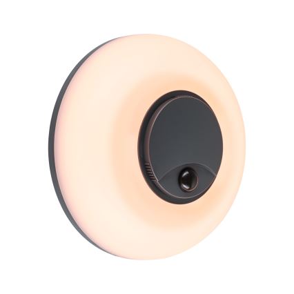 Paulmann 94956 - LED/20,5W IP65 Stmievateľné vonkajšie nástenné svietidlo s pohybovým a súmrakovým senzorom AUREVA 230V 2200/3000/4000K antracit