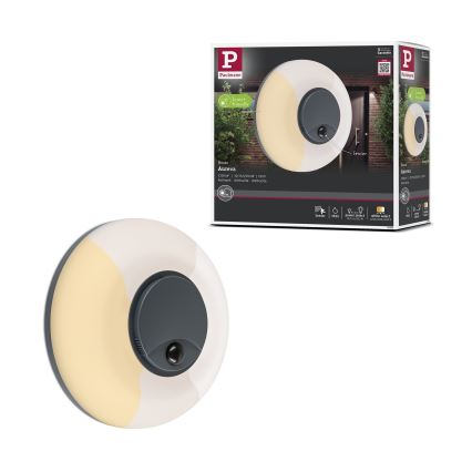Paulmann 94956 - LED/20,5W IP65 Stmievateľné vonkajšie nástenné svietidlo s pohybovým a súmrakovým senzorom AUREVA 230V 2200/3000/4000K antracit