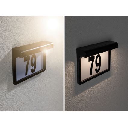 Paulmann 95388 - LED/0,05W IP44 Solárne domové číslo DAYTON 1,2V 600 mAh