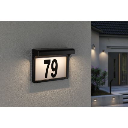 Paulmann 95388 - LED/0,05W IP44 Solárne domové číslo so senzorom DAYTON 1,2V 600 mAh