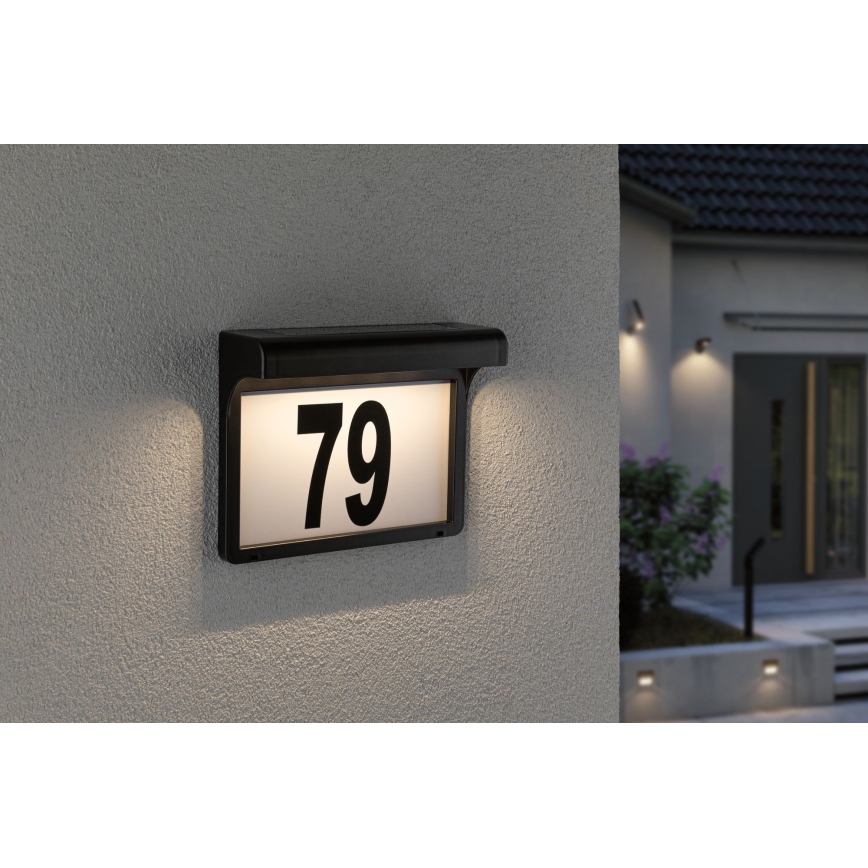 Paulmann 95388 - LED/0,05W IP44 Solárne domové číslo so senzorom DAYTON 1,2V 600 mAh