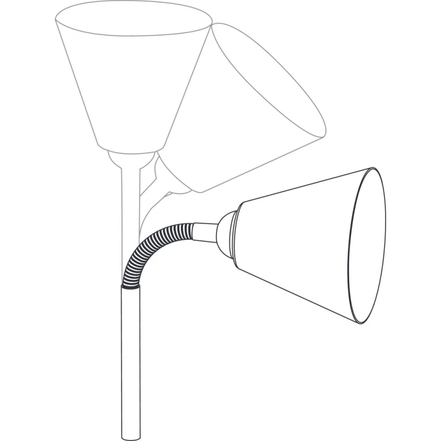 Paulmann 95427 - 1xE14/20W Flexibilná nástenná lampa JUNUS do zásuvky 230V