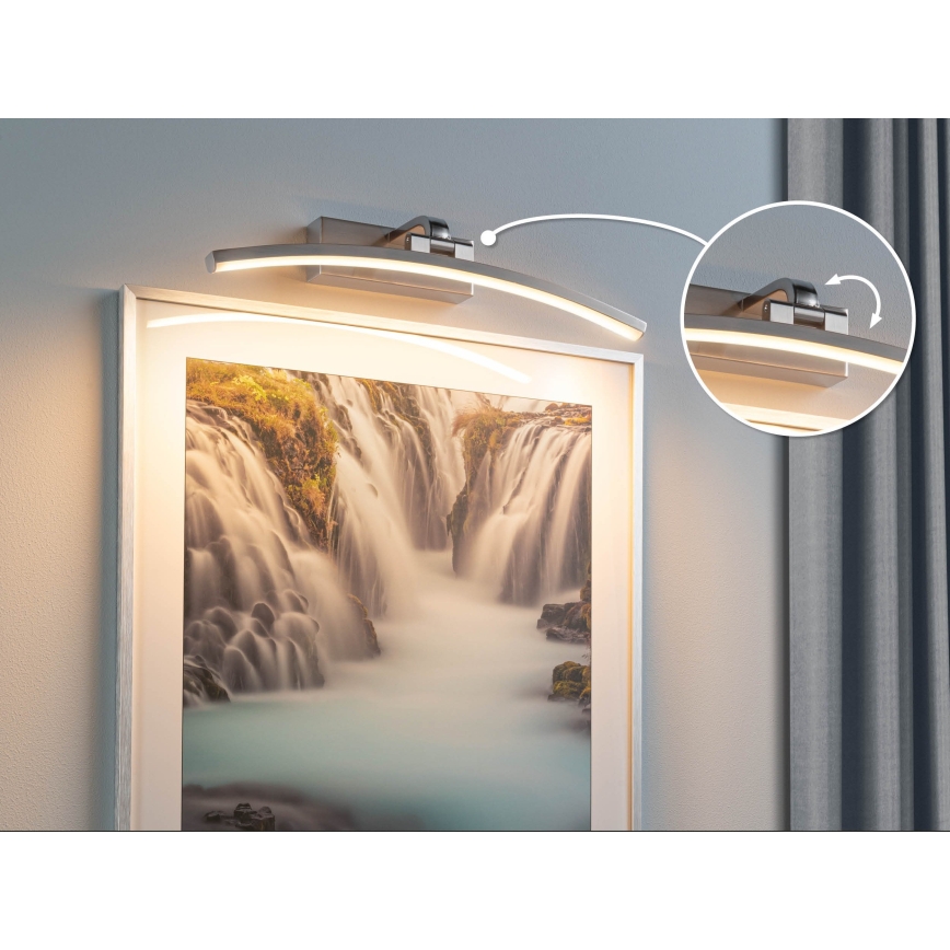 Paulmann 95557 - LED/8,5W Nástenné svietidlo na obrazy BENTO 230V 40 cm matný chróm