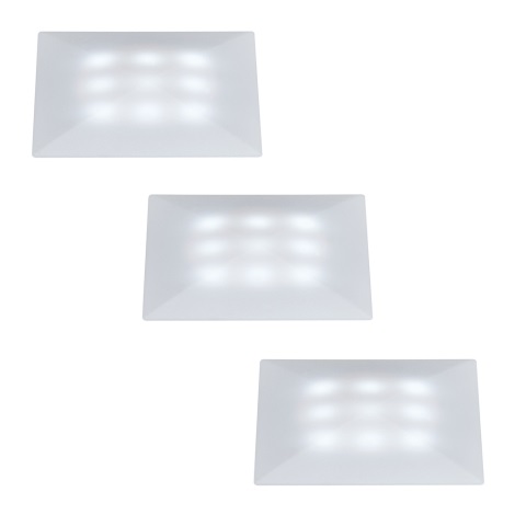 Paulmann 98862 - SADA 3x LED Vonkajšie podhľadové svietidlo UPDOWNLIGHT QUADRO 3xLED/1W/230V/12V IP67