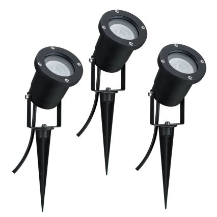 Paulmann 98897 - SADA 3xLED GU10/3,5W IP65 Vonkajšia lampa 230V