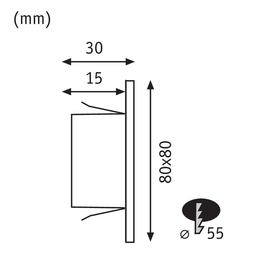Paulmann 99495 - LED/1,2W Schodiskové svietidlo EDGE 230V