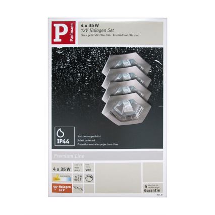 Paulmann 99567 - SET 4x Kúpeľňové svietidlo PREMIUM LINE HEXA 4xGU5,3/35W/230V