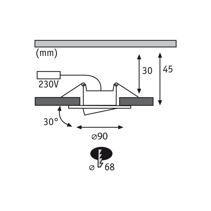 Paulmann 99933 - SADA 3x LED/5,2W IP65 Stmievateľné kúpeľňové podhľadové svietidlo 230V