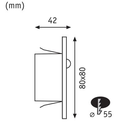 Paulmann  93133 - LED/1,2W Schodiskové svietidlo so senzorom EDGE 230V biela