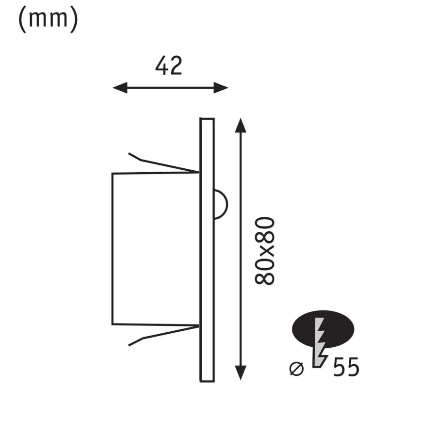 Paulmann  93133 - LED/1,2W Schodiskové svietidlo so senzorom EDGE 230V biela