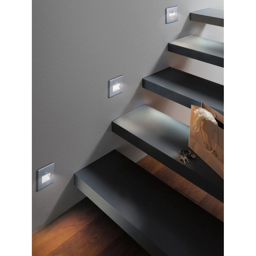 Paulmann  93134 - LED/1,2W Schodiskové svietidlo so senzorom EDGE 230V matný chróm