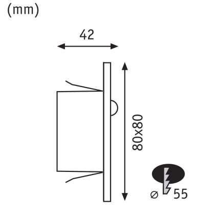 Paulmann  93134 - LED/1,2W Schodiskové svietidlo so senzorom EDGE 230V matný chróm