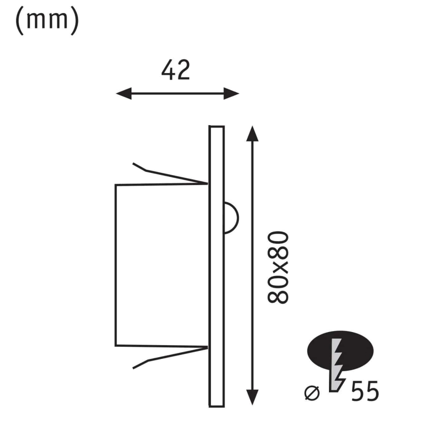 Paulmann  93134 - LED/1,2W Schodiskové svietidlo so senzorom EDGE 230V matný chróm