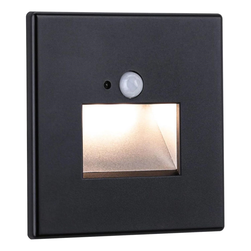 Paulmann  93135 - LED/1,2W Schodiskové svietidlo so senzorom EDGE 230V čierna