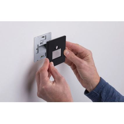 Paulmann  93135 - LED/1,2W Schodiskové svietidlo so senzorom EDGE 230V čierna