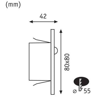 Paulmann  93135 - LED/1,2W Schodiskové svietidlo so senzorom EDGE 230V čierna