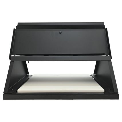 Pec na pizzu s dvierkami a teplomerom 40x35,5x21 cm čierna
