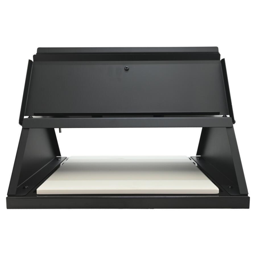 Pec na pizzu s dvierkami a teplomerom 40x35,5x21 cm čierna