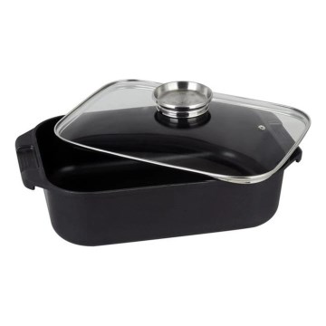 Pekáč s pokrievkou TORO 6,5 l 34,5x10x24,5 cm čierny