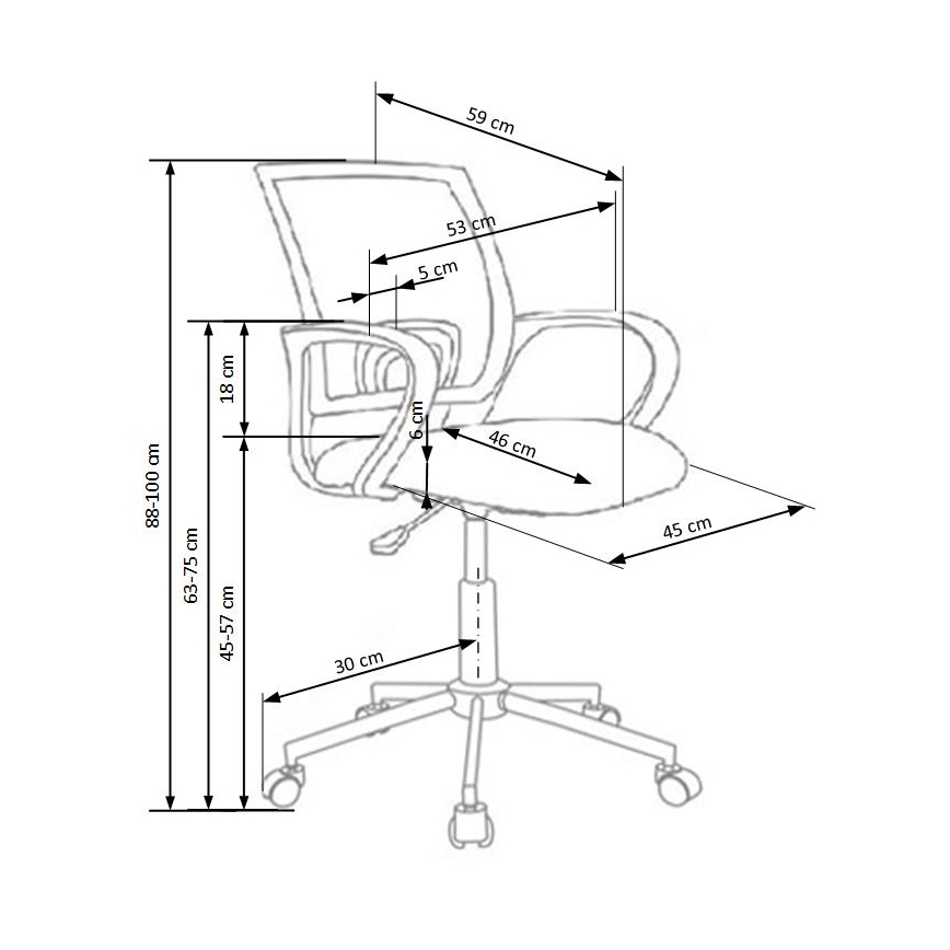 Pestrofarebná kancelárska stolička SIRAQ